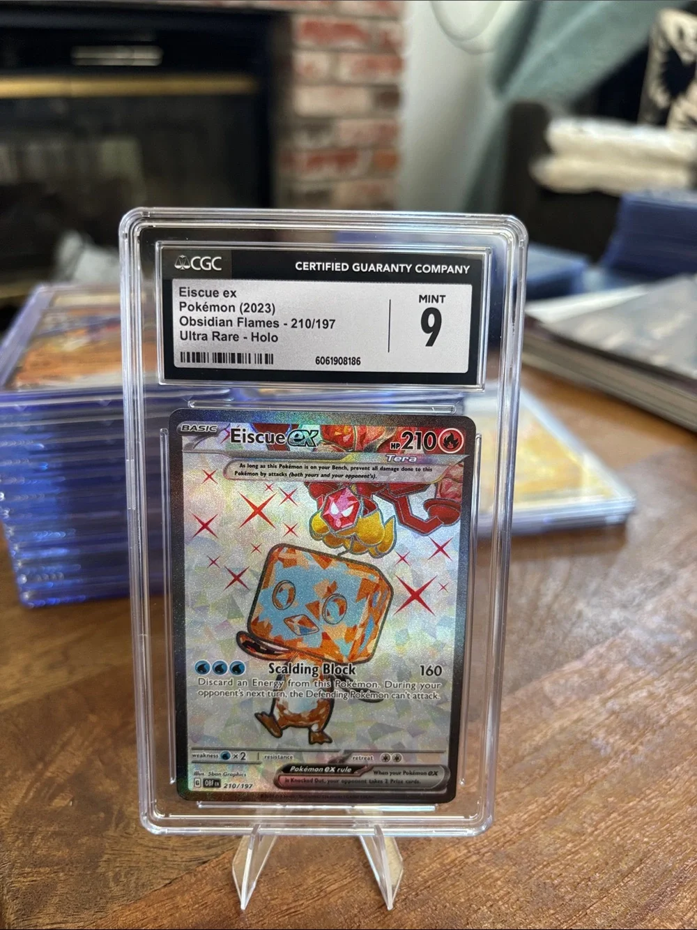 CGC 9 Eiscue ex Ultra Rare Holo Pokémon Obsidian Flames 210/197